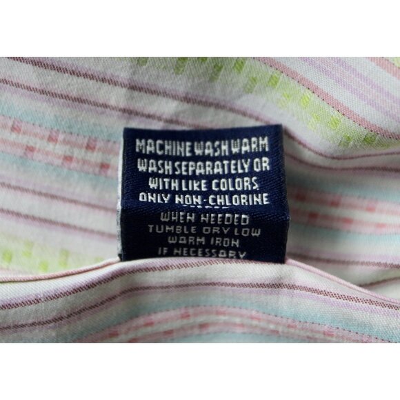 ROBERT GRAHAM Pink Purple Lime Green Striped Flip Cuff Button Down Shirt, 2XL - Picture 10 of 10